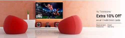 India Desire : Flipkart Vu TV Sale : Huge Discounts On Vu Smart TVs + Extra 10% Off Via Debit/Credit Cards [11th - 13th June]